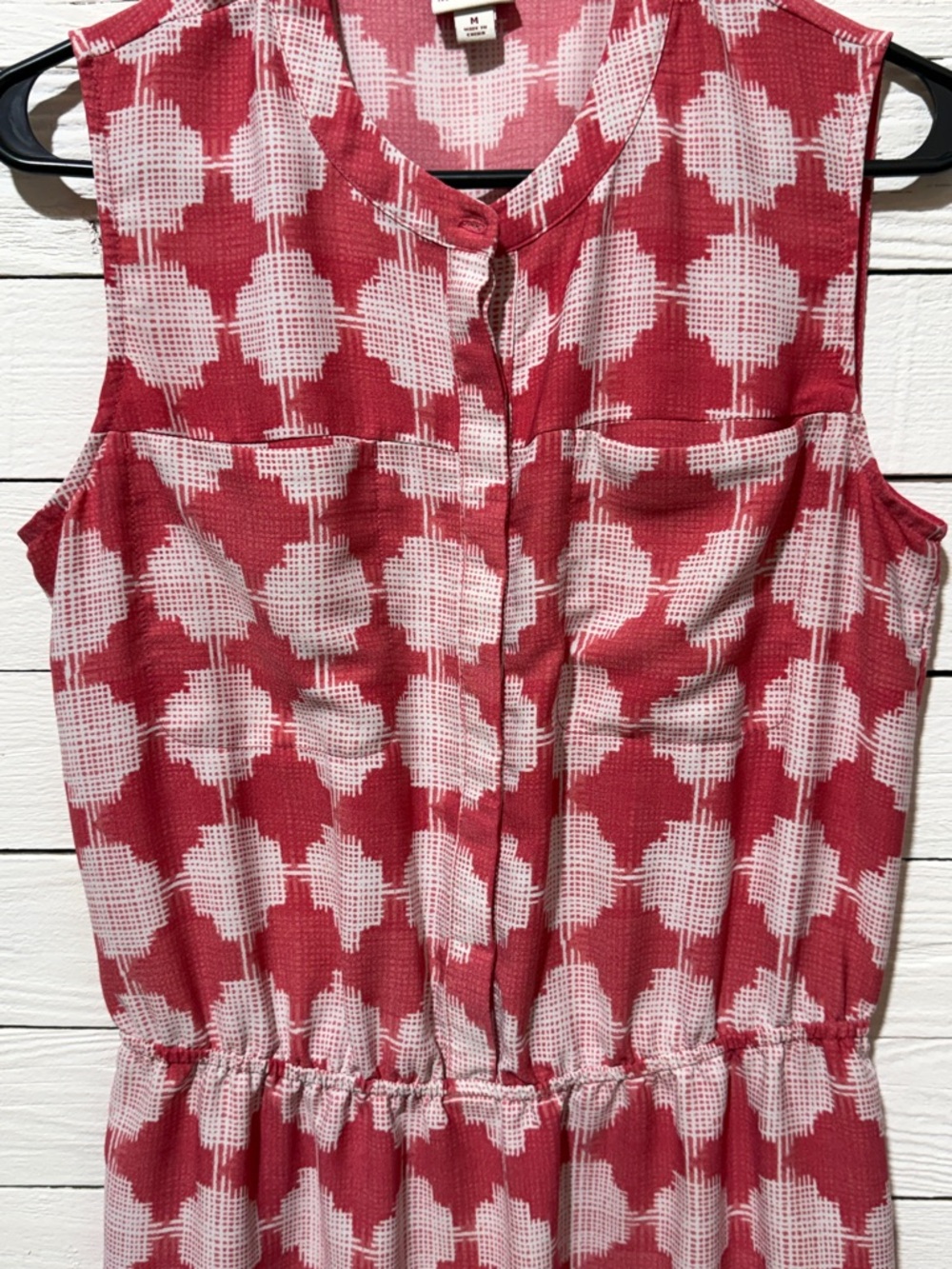 Merona Red and White Sleeveless Patterned Mini Dress - Picture 3 of 4
